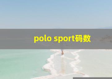 polo sport码数